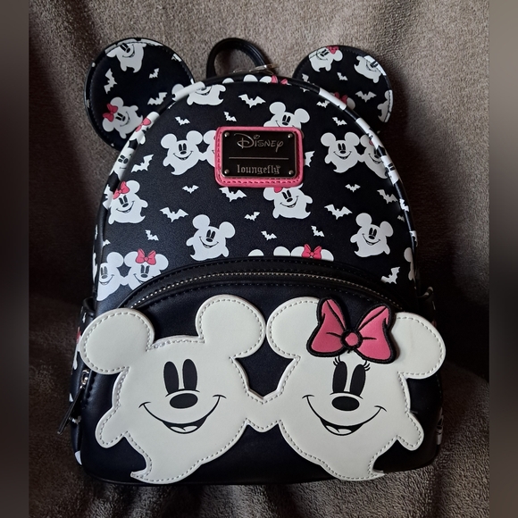 Loungefly Handbags - Mickey and Minnie GITD Loungefly Mini Backpack